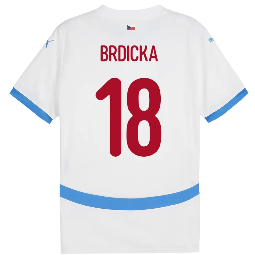 Danxen Kid Czech Republic Filip Brdicka #18 White Away Jersey 24-26 T-Shirt