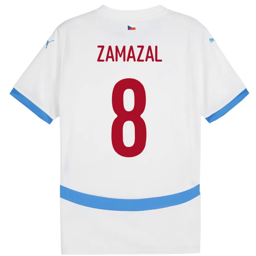 Danxen Kid Czech Republic Denis Zamazal #8 White Away Jersey 24-26 T-Shirt