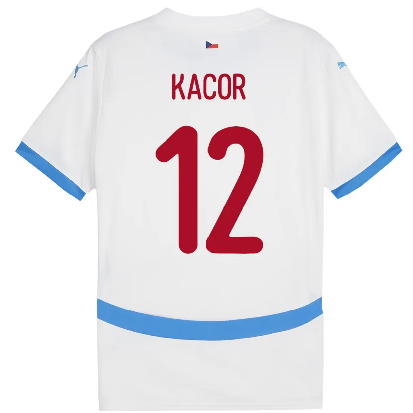 Danxen Kid Czech Republic Pavel Kacor #12 White Away Jersey 24-26 T-Shirt