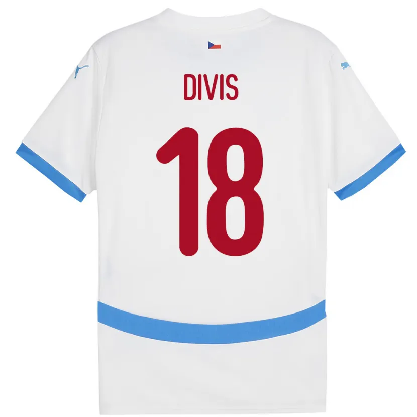 Danxen Kid Czech Republic Matej Divis #18 White Away Jersey 24-26 T-Shirt