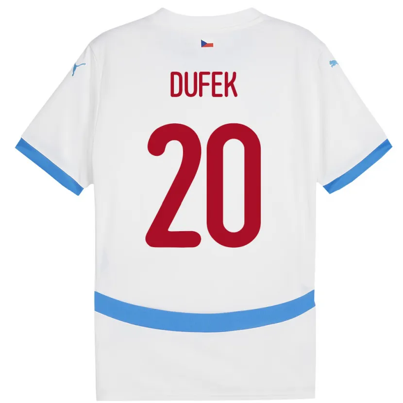 Danxen Kid Czech Republic Jakub Dufek #20 White Away Jersey 24-26 T-Shirt