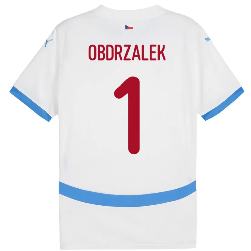 Danxen Kid Czech Republic Marek Obdrzalek #1 White Away Jersey 24-26 T-Shirt