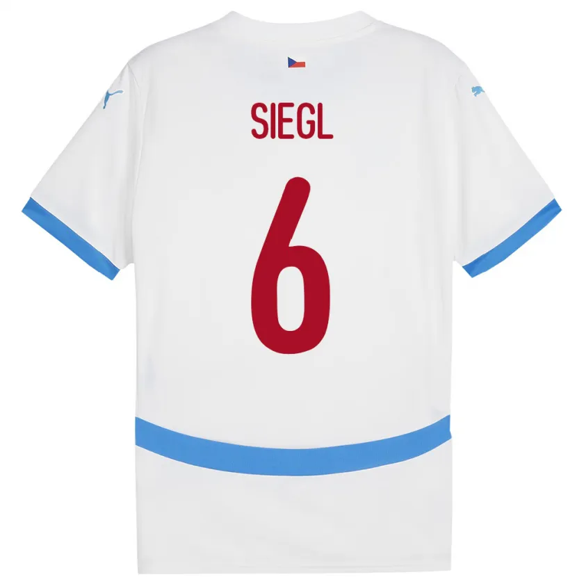 Danxen Kid Czech Republic Patrik Siegl #6 White Away Jersey 24-26 T-Shirt