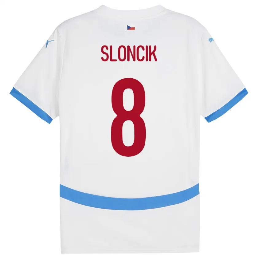 Danxen Kid Czech Republic Simon Sloncik #8 White Away Jersey 24-26 T-Shirt