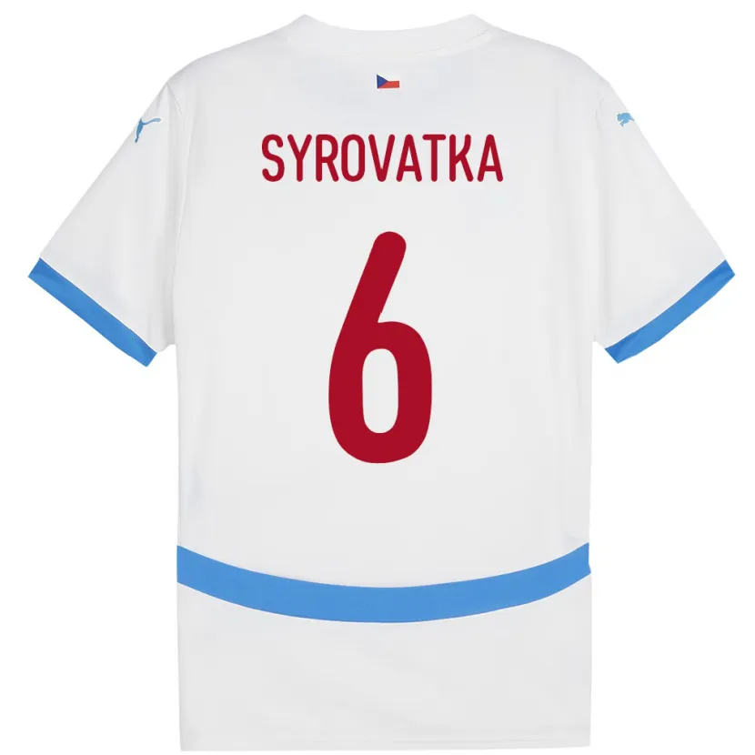 Danxen Kid Czech Republic Matyas Syrovatka #6 White Away Jersey 24-26 T-Shirt