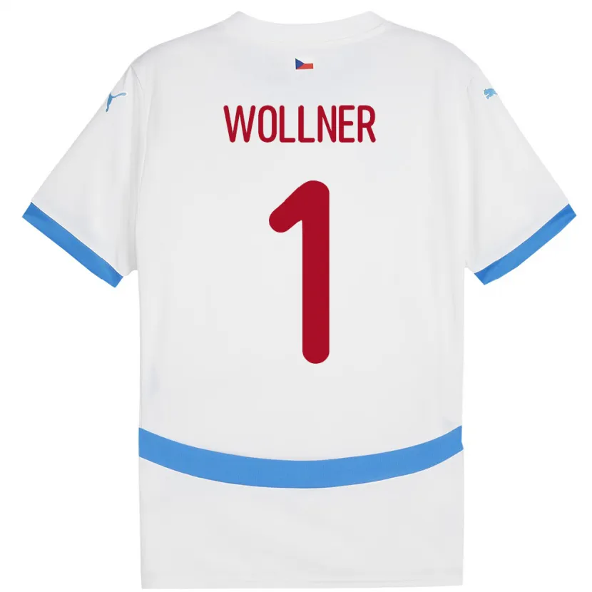 Danxen Kid Czech Republic Vojtech Wollner #1 White Away Jersey 24-26 T-Shirt