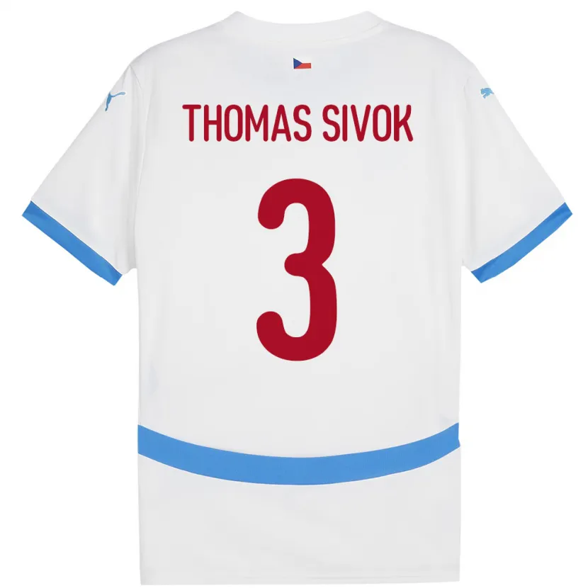 Danxen Kid Czech Republic Andre Thomas Sivok #3 White Away Jersey 24-26 T-Shirt