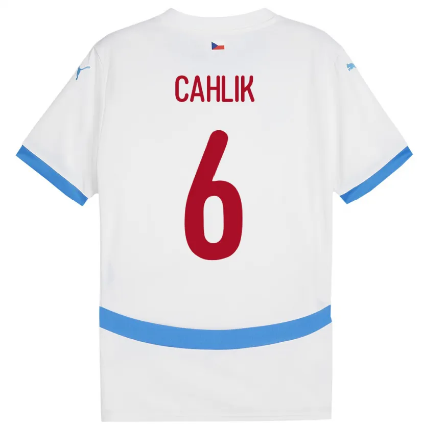 Danxen Kid Czech Republic Jakub Cahlik #6 White Away Jersey 24-26 T-Shirt