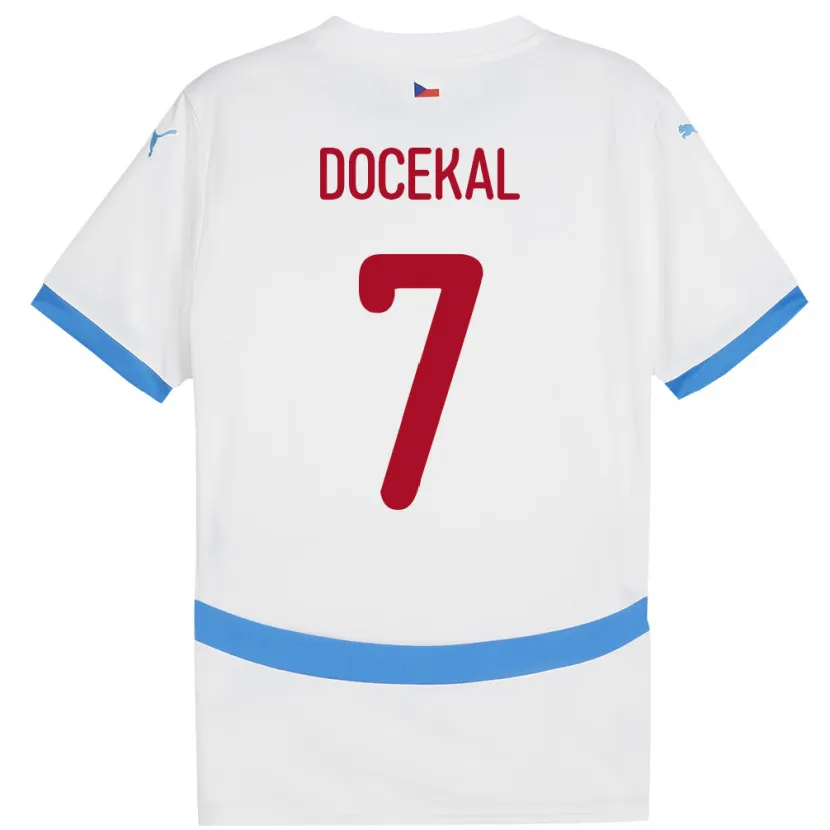 Danxen Kid Czech Republic Tomas Docekal #7 White Away Jersey 24-26 T-Shirt