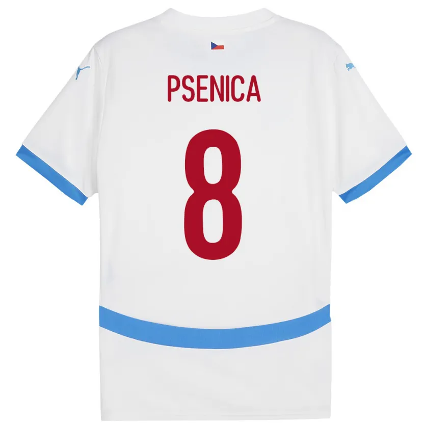 Danxen Kid Czech Republic Jiri Psenica #8 White Away Jersey 24-26 T-Shirt