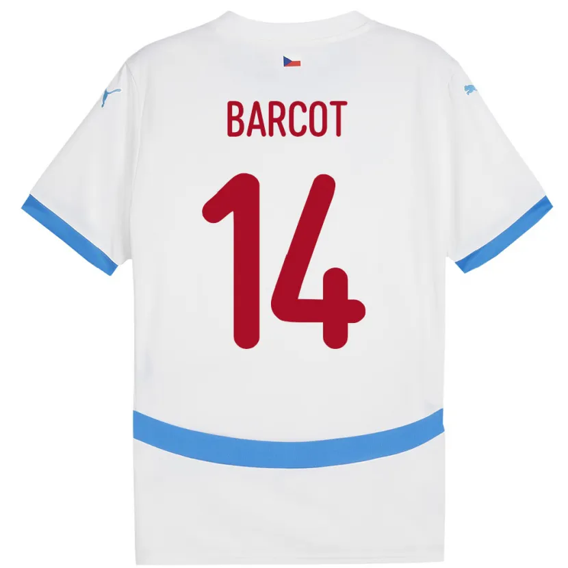 Danxen Kid Czech Republic David Barcot #14 White Away Jersey 24-26 T-Shirt