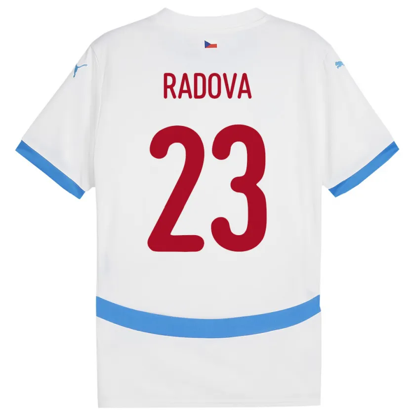 Danxen Kid Czech Republic Michaela Radová #23 White Away Jersey 24-26 T-Shirt