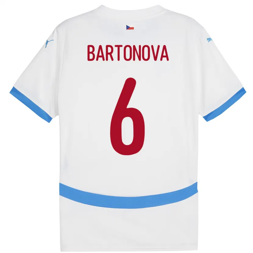 Danxen Kid Czech Republic Eva Bartoňová #6 White Away Jersey 24-26 T-Shirt