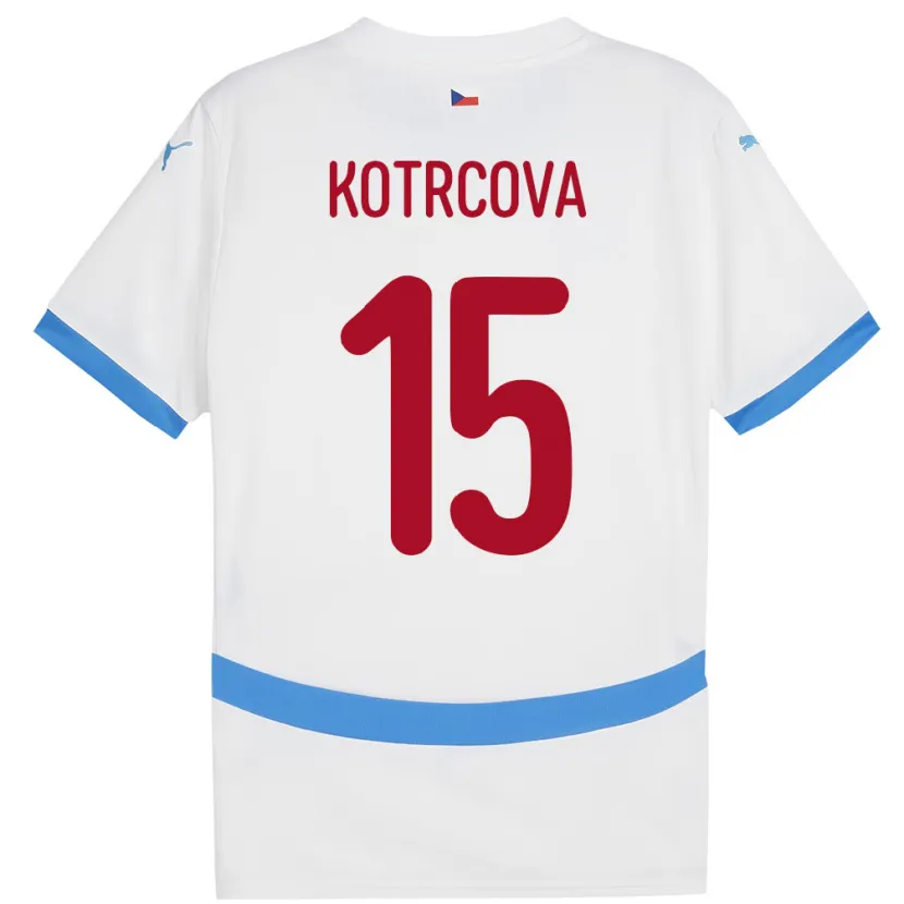 Danxen Kid Czech Republic Kateřina Kotrčová #15 White Away Jersey 24-26 T-Shirt