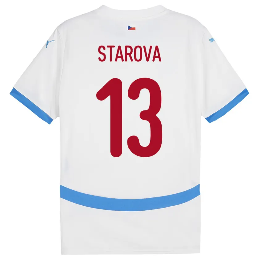 Danxen Kid Czech Republic Antonie Stárová #13 White Away Jersey 24-26 T-Shirt