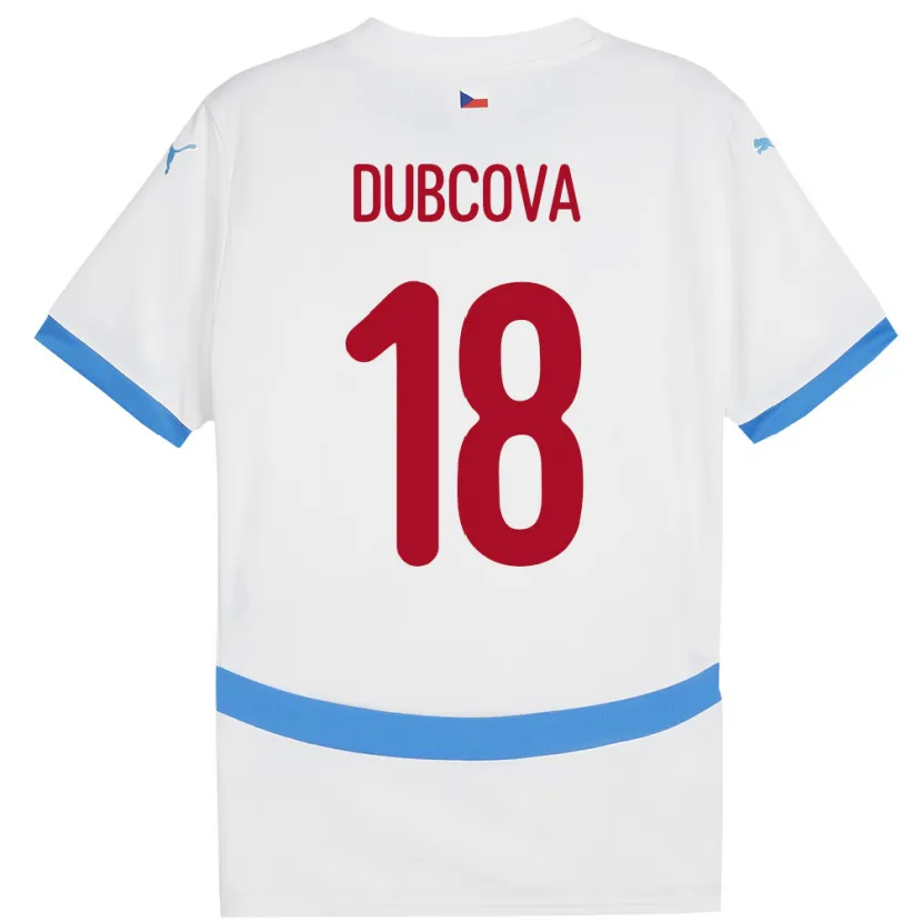 Danxen Kid Czech Republic Kamila Dubcová #18 White Away Jersey 24-26 T-Shirt