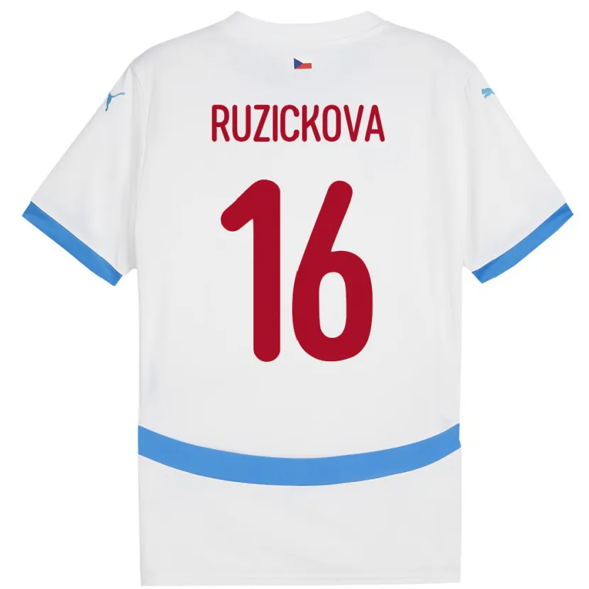 Danxen Kid Czech Republic Barbora Růžičková #16 White Away Jersey 24-26 T-Shirt