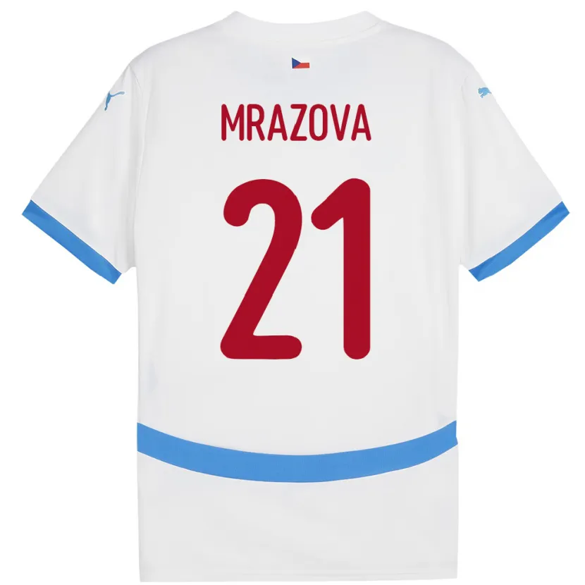 Danxen Kid Czech Republic Miroslava Mrázová #21 White Away Jersey 24-26 T-Shirt