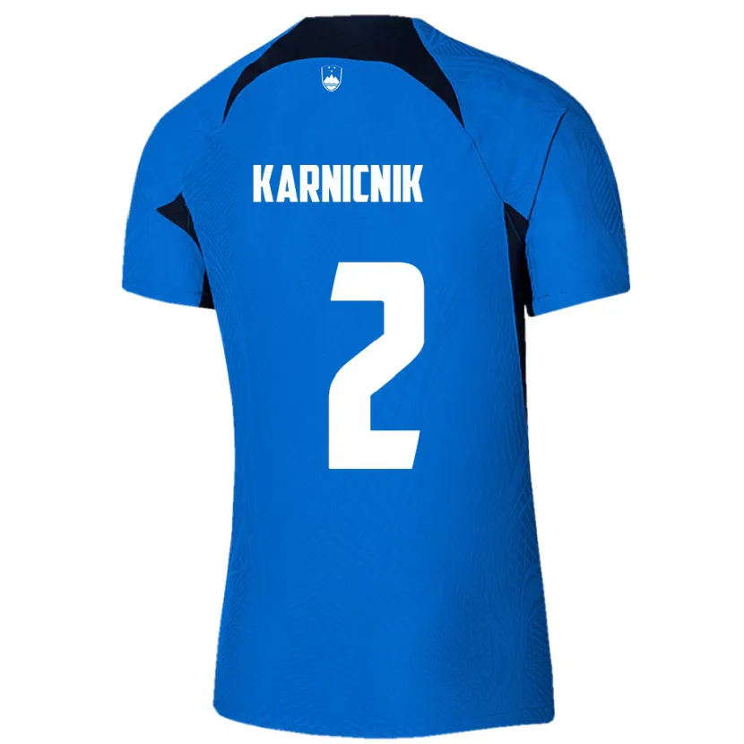 Danxen Kid Slovenia Zan Karnicnik #2 Blue Away Jersey 24-26 T-Shirt