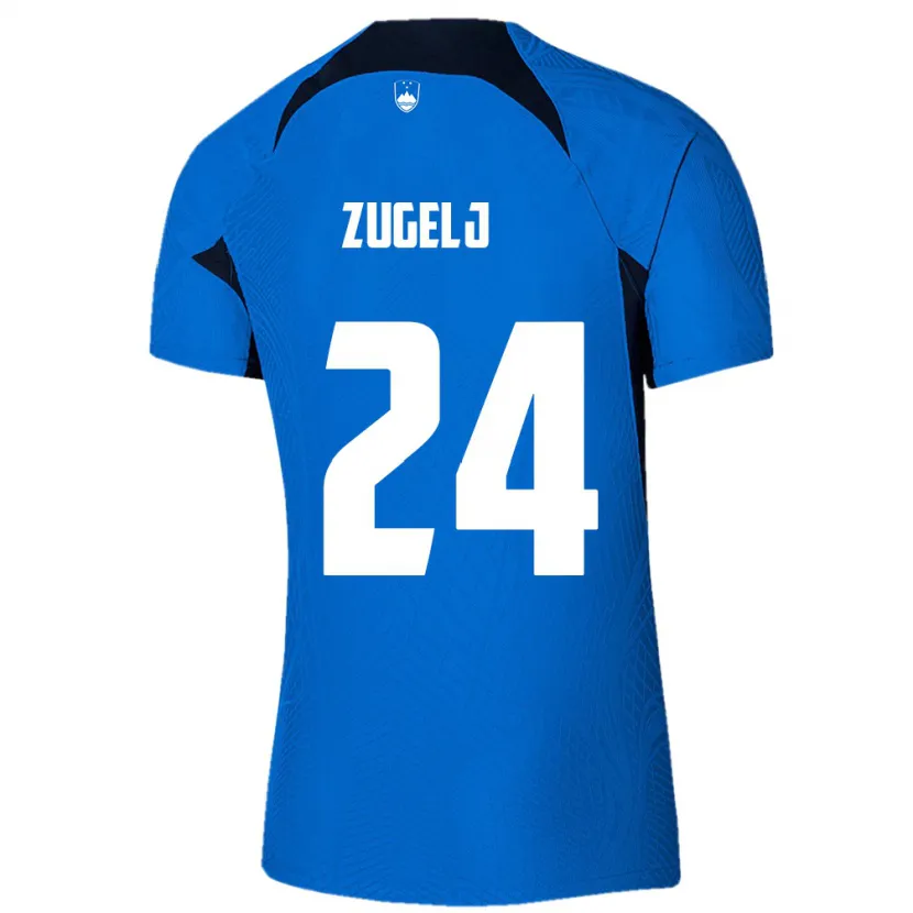 Danxen Kid Slovenia Nino Zugelj #24 Blue Away Jersey 24-26 T-Shirt