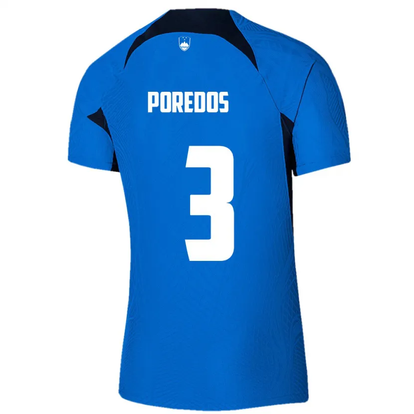 Danxen Kid Slovenia Luka Poredos #3 Blue Away Jersey 24-26 T-Shirt