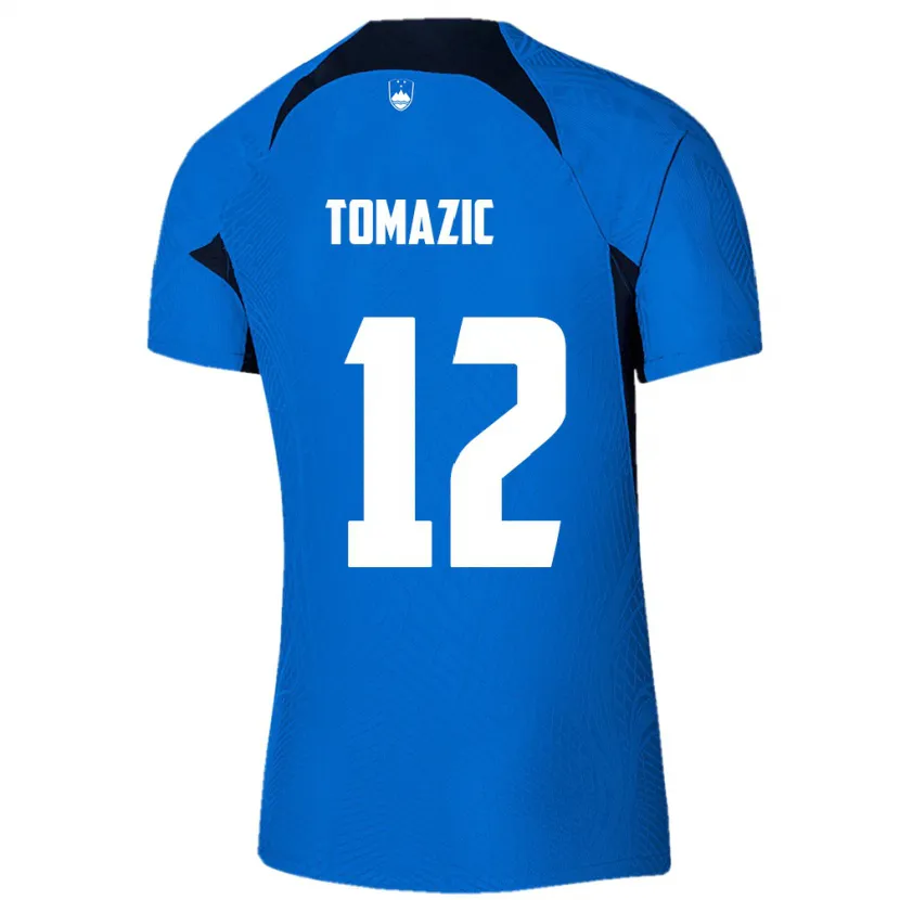 Danxen Kid Slovenia Lukas Tomazic #12 Blue Away Jersey 24-26 T-Shirt