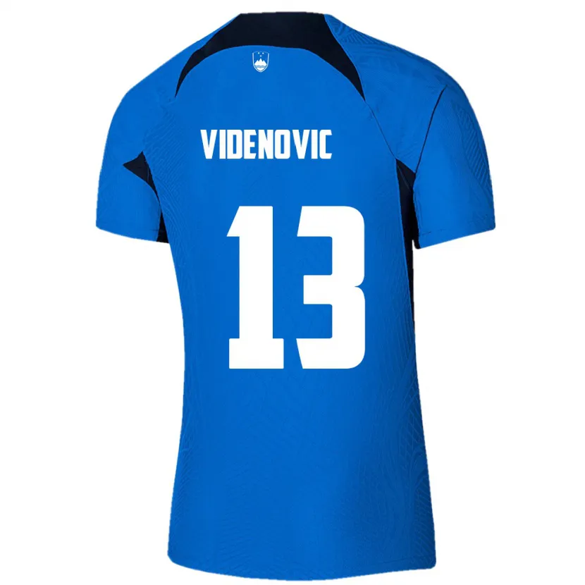 Danxen Kid Slovenia Denis Videnovic #13 Blue Away Jersey 24-26 T-Shirt