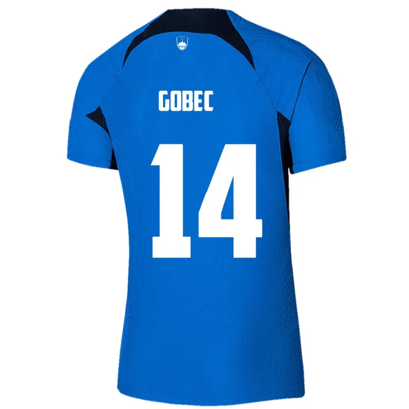 Danxen Kid Slovenia Stijan Gobec #14 Blue Away Jersey 24-26 T-Shirt