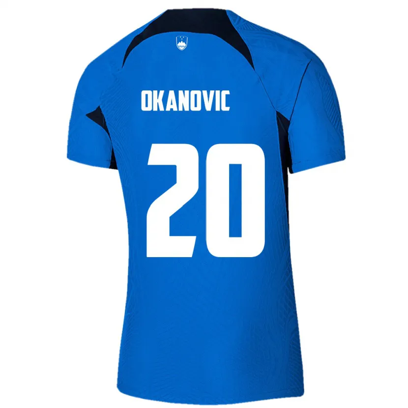 Danxen Kid Slovenia Deen Okanovic #20 Blue Away Jersey 24-26 T-Shirt