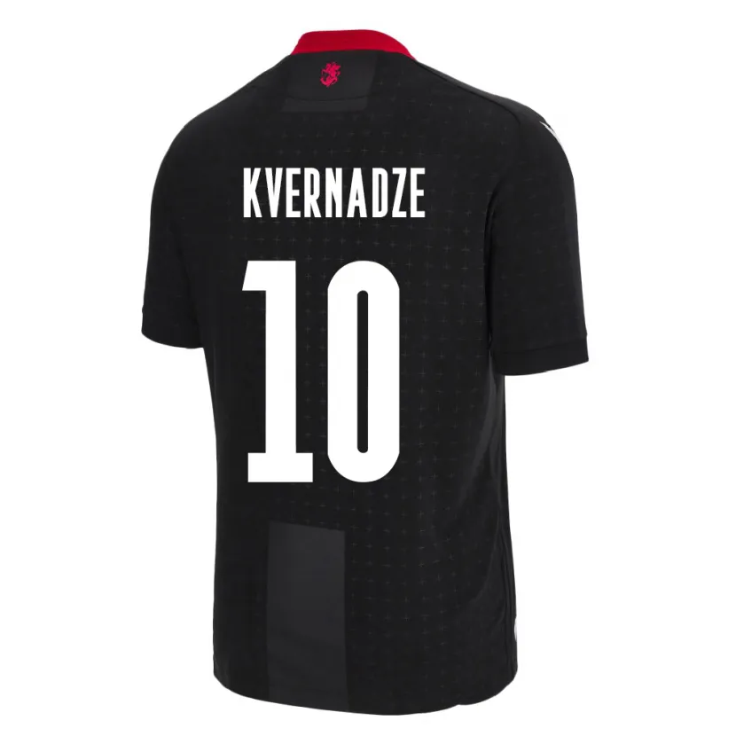 Danxen Kid Georgia Giorgi Kvernadze #10 Black Away Jersey 24-26 T-Shirt