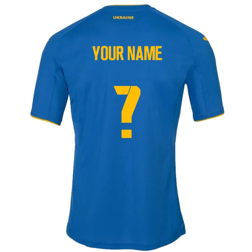 Danxen Kid Ukraine Your Name #0 Blue Away Jersey 24-26 T-Shirt