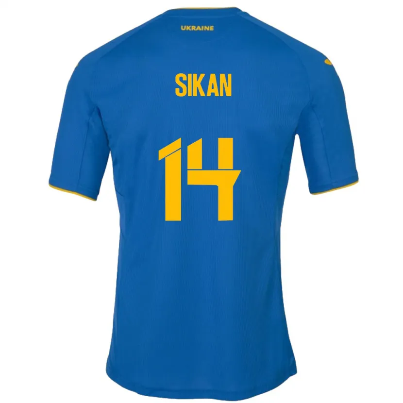 Danxen Kid Ukraine Danylo Sikan #14 Blue Away Jersey 24-26 T-Shirt