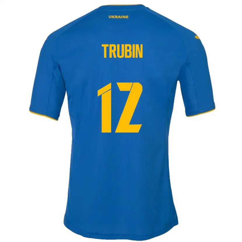 Danxen Kid Ukraine Anatoliy Trubin #12 Blue Away Jersey 24-26 T-Shirt