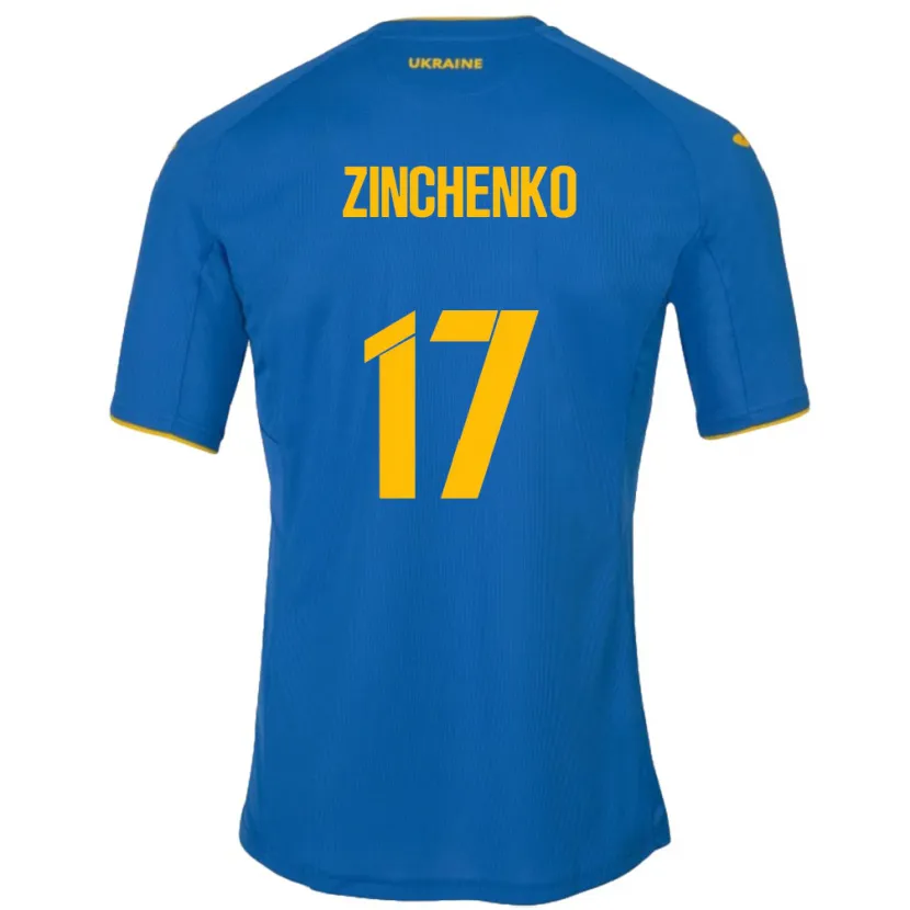 Danxen Kid Ukraine Oleksandr Zinchenko #17 Blue Away Jersey 24-26 T-Shirt