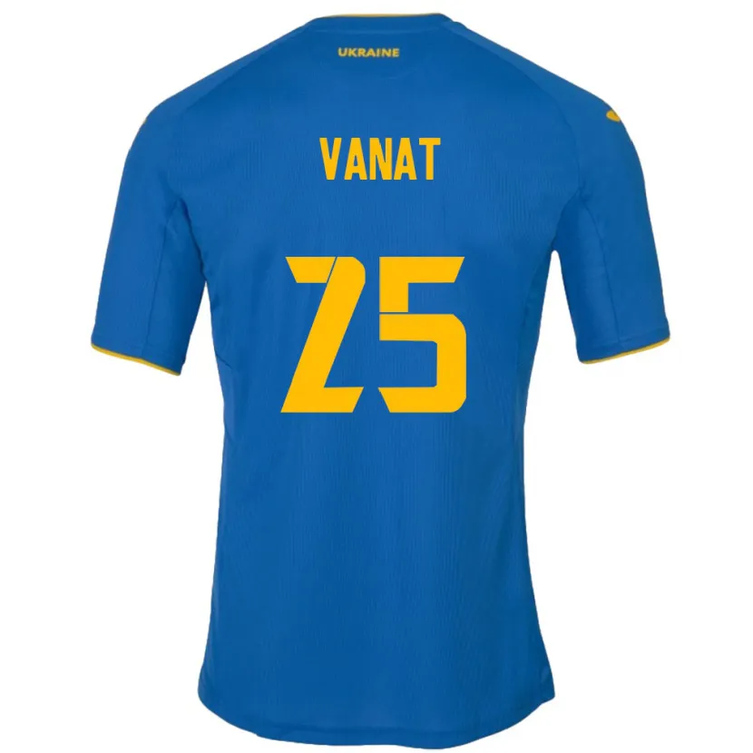 Danxen Kid Ukraine Vladyslav Vanat #25 Blue Away Jersey 24-26 T-Shirt