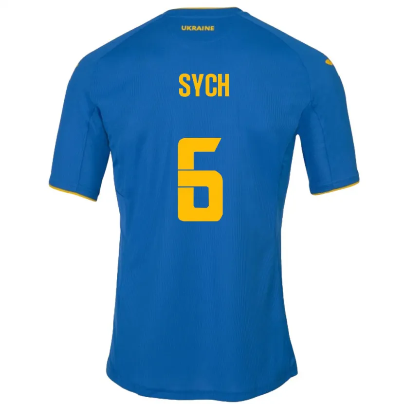 Danxen Kid Ukraine Oleksiy Sych #6 Blue Away Jersey 24-26 T-Shirt