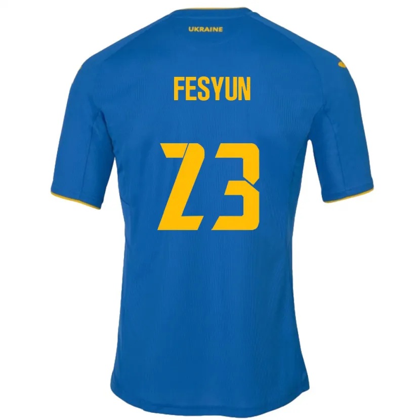 Danxen Kid Ukraine Kiril Fesyun #23 Blue Away Jersey 24-26 T-Shirt