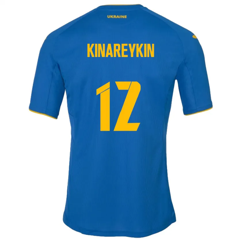 Danxen Kid Ukraine Yakiv Kinareykin #12 Blue Away Jersey 24-26 T-Shirt