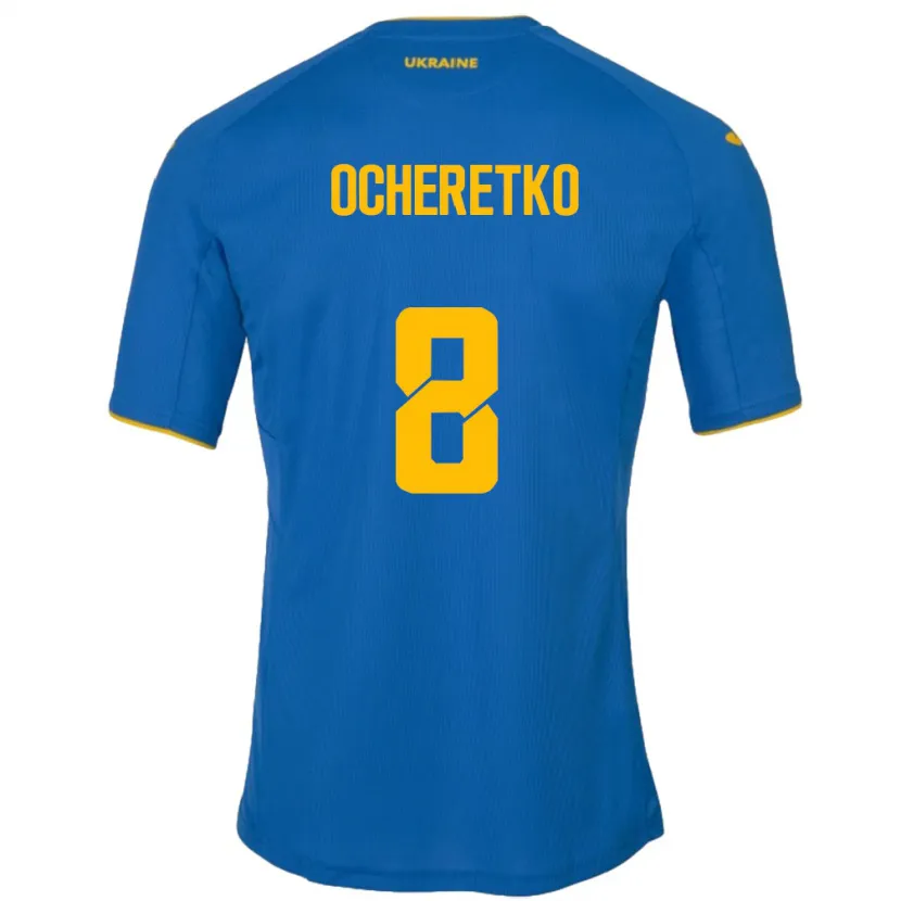 Danxen Kid Ukraine Oleg Ocheretko #8 Blue Away Jersey 24-26 T-Shirt