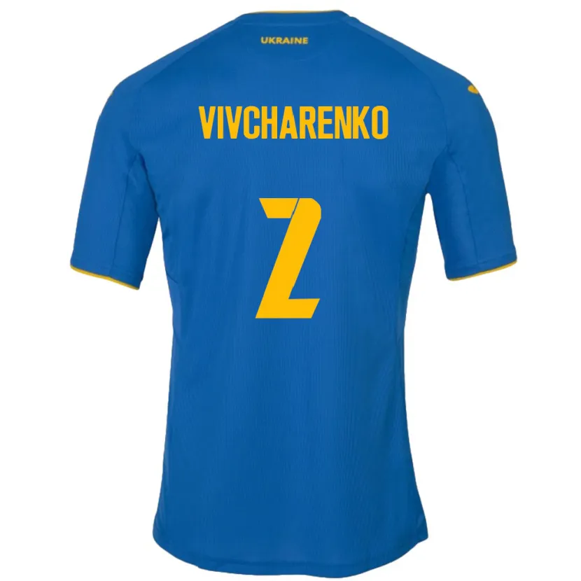 Danxen Kid Ukraine Kostyantyn Vivcharenko #2 Blue Away Jersey 24-26 T-Shirt