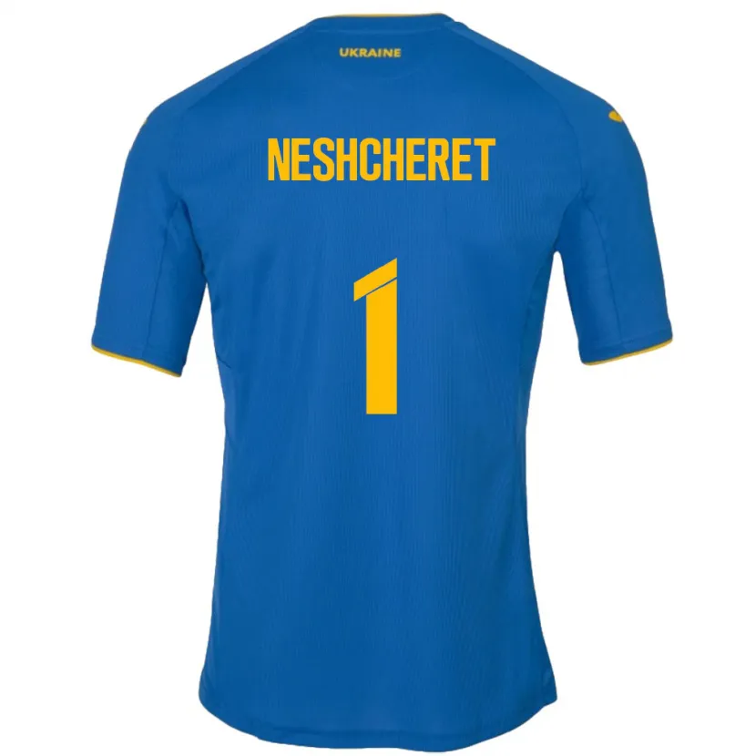 Danxen Kid Ukraine Ruslan Neshcheret #1 Blue Away Jersey 24-26 T-Shirt