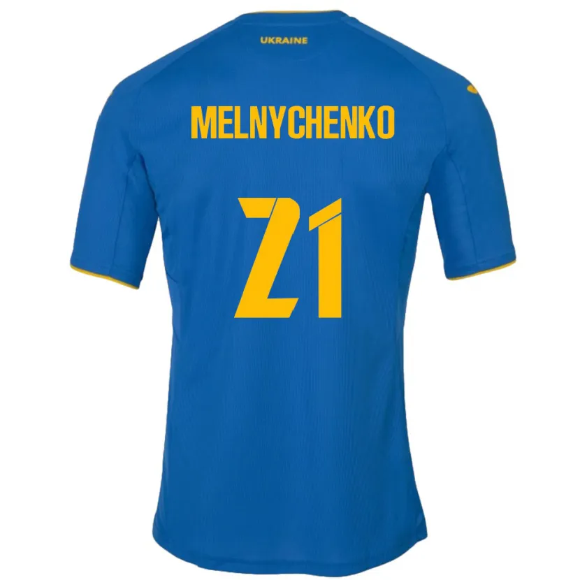 Danxen Kid Ukraine Maksym Melnychenko #21 Blue Away Jersey 24-26 T-Shirt