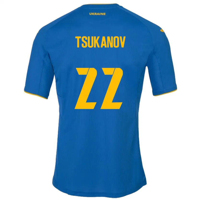 Danxen Kid Ukraine Viktor Tsukanov #22 Blue Away Jersey 24-26 T-Shirt