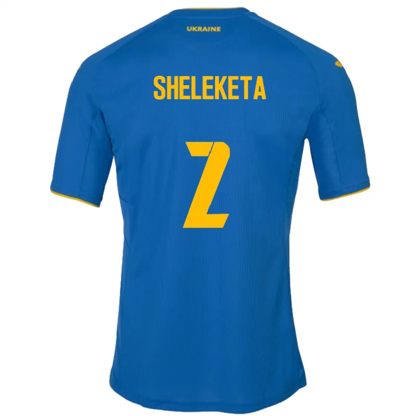 Danxen Kid Ukraine Mykyta Sheleketa #2 Blue Away Jersey 24-26 T-Shirt