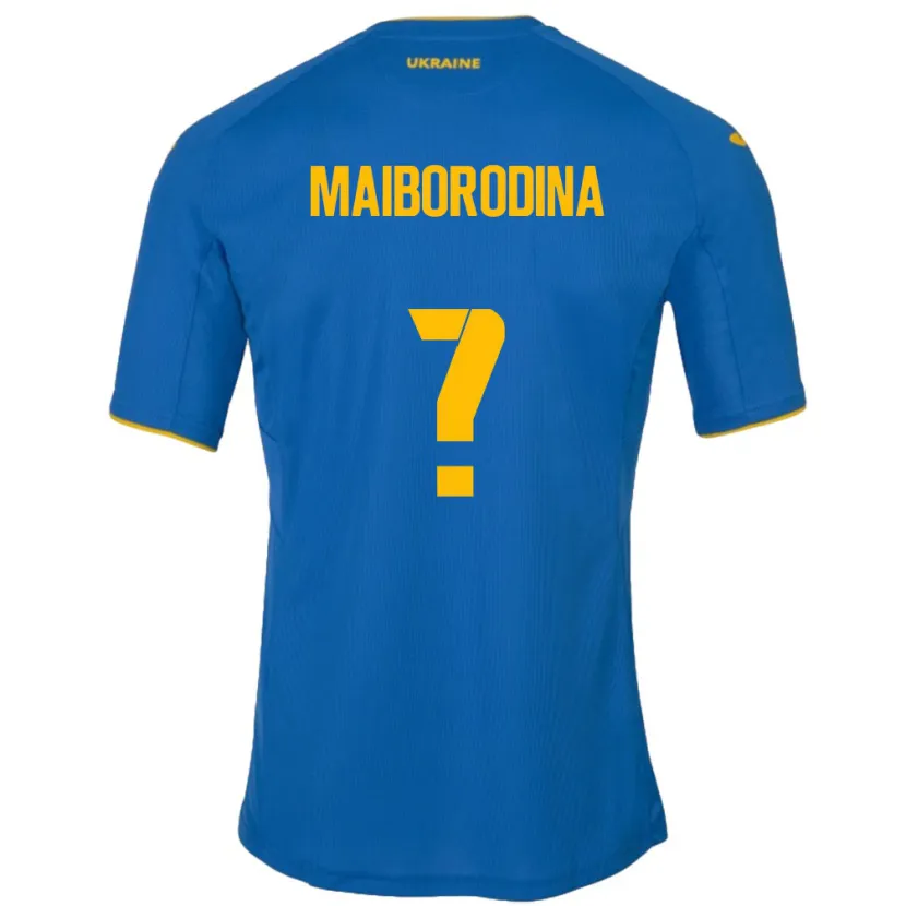 Danxen Kid Ukraine Iryna Maiborodina #0 Blue Away Jersey 24-26 T-Shirt