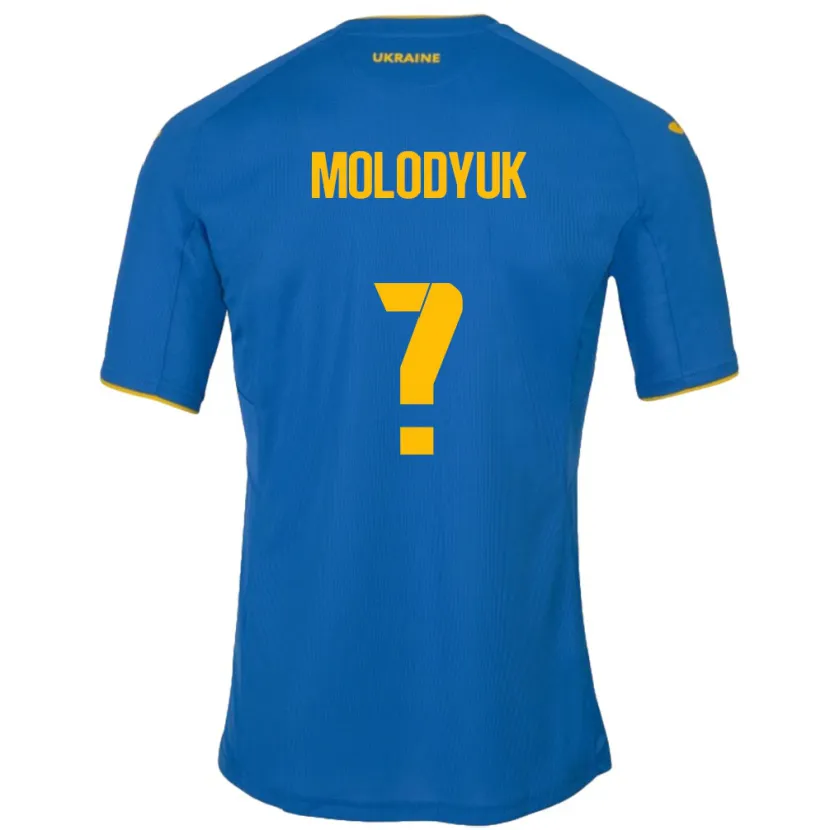 Danxen Kid Ukraine Yelyzaveta Molodyuk #0 Blue Away Jersey 24-26 T-Shirt