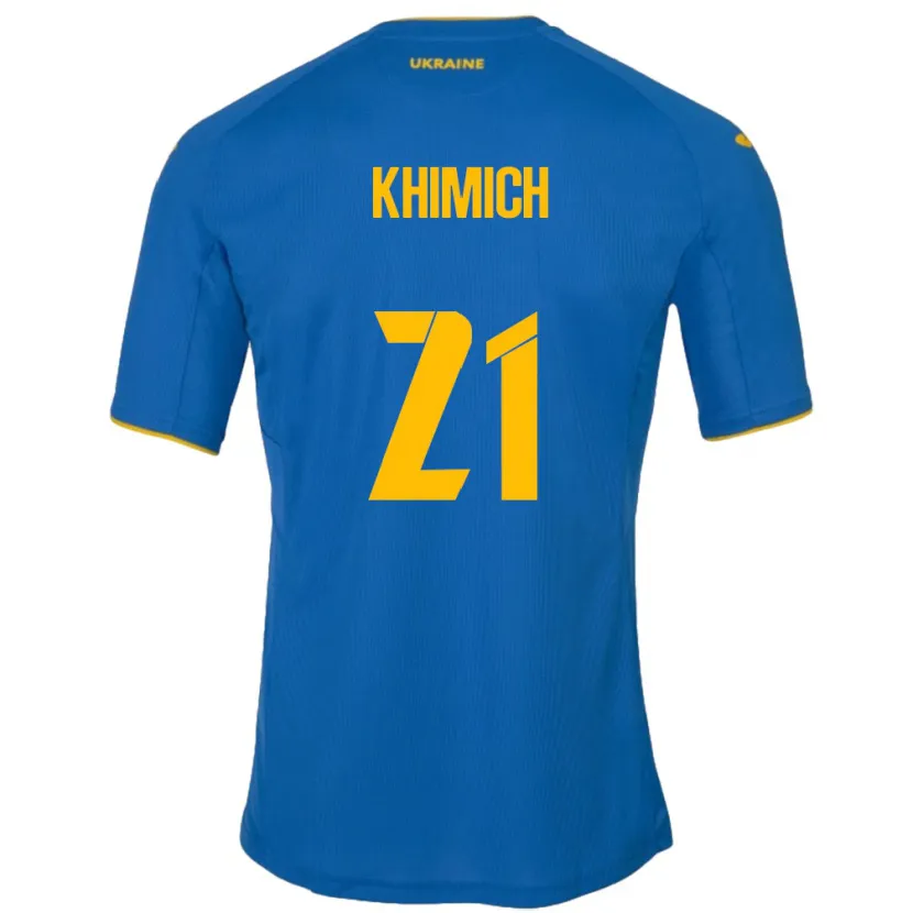 Danxen Kid Ukraine Tamila Khimich #21 Blue Away Jersey 24-26 T-Shirt