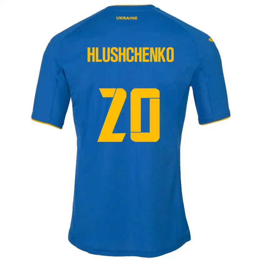 Danxen Kid Ukraine Inna Hlushchenko #20 Blue Away Jersey 24-26 T-Shirt