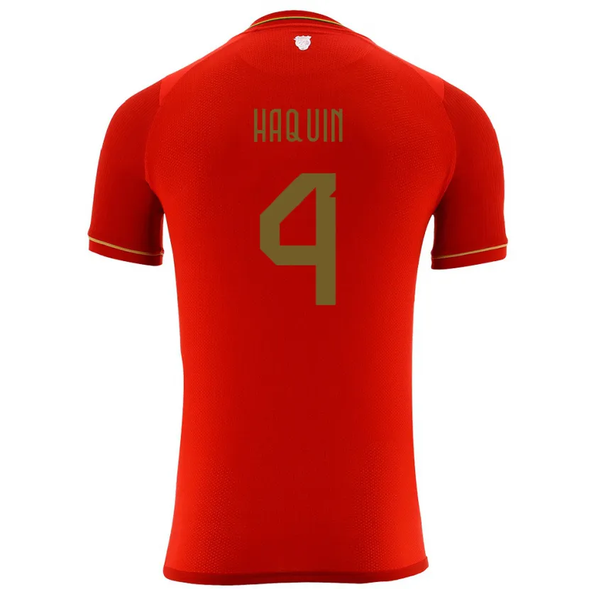 Danxen Kid Bolivia Luis Haquín #4 Red Away Jersey 24-26 T-Shirt