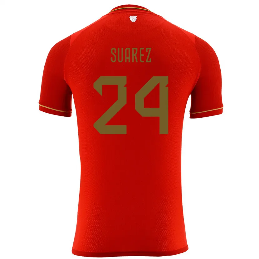 Danxen Kid Bolivia Marcelo Suárez #24 Red Away Jersey 24-26 T-Shirt